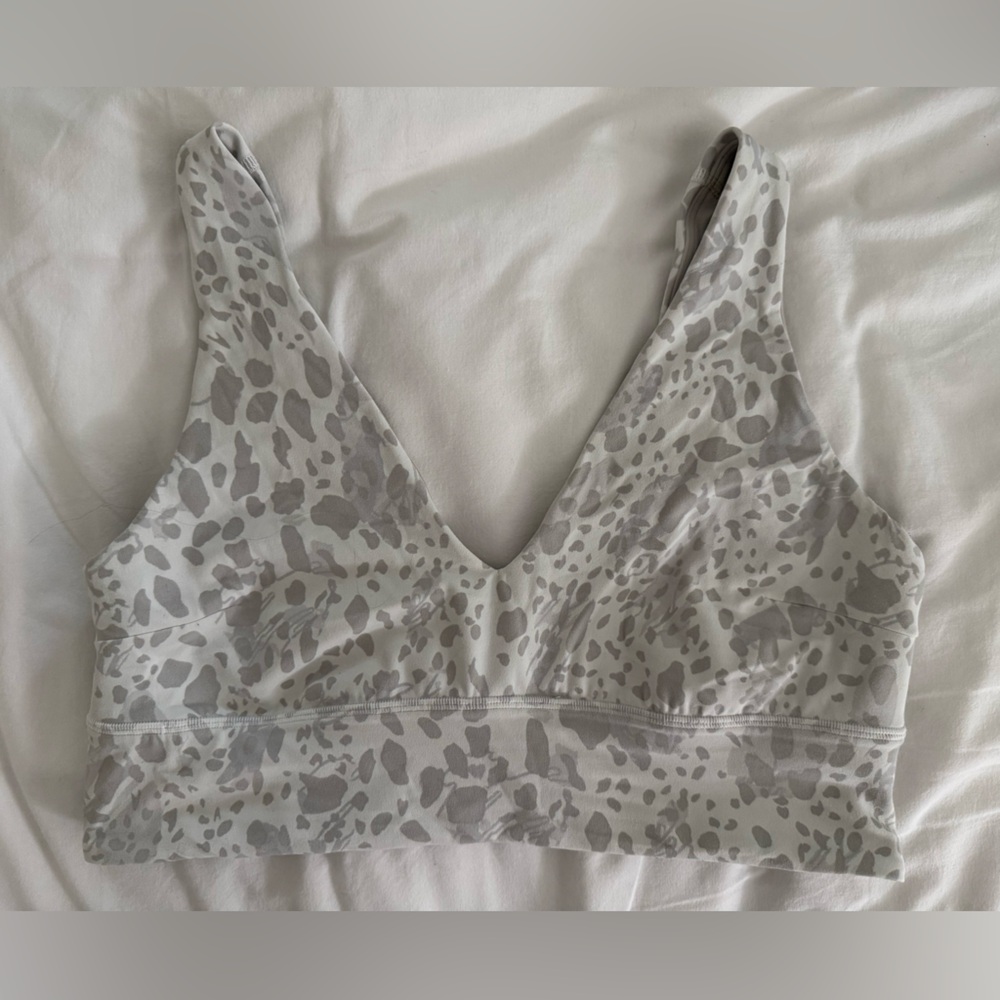 Lululemon Align Bra C/D Cup White Leopard Print / Snow Cheetah Top - Picture 3 of 4